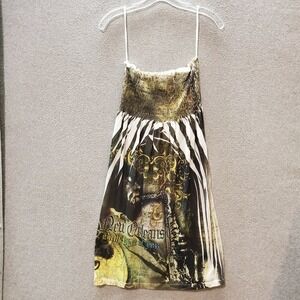 VINTAGE Idea Women Dress Medium Yellow Tank Cami Birth Place Of Jazz New Orleans